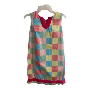 Vineyard Vines shift sundress with patchwork logo print
